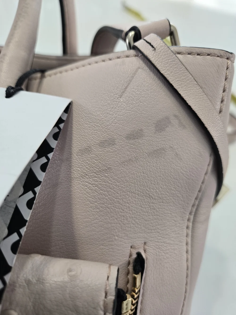 DIANE VON FURSTENBERG Secret Agent Structured Pale Pink Leather Bag